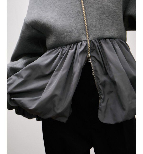 ADAM ET ROPE'「ダンボールタフタペプラムカットソーカーディガン」|カーディガン|