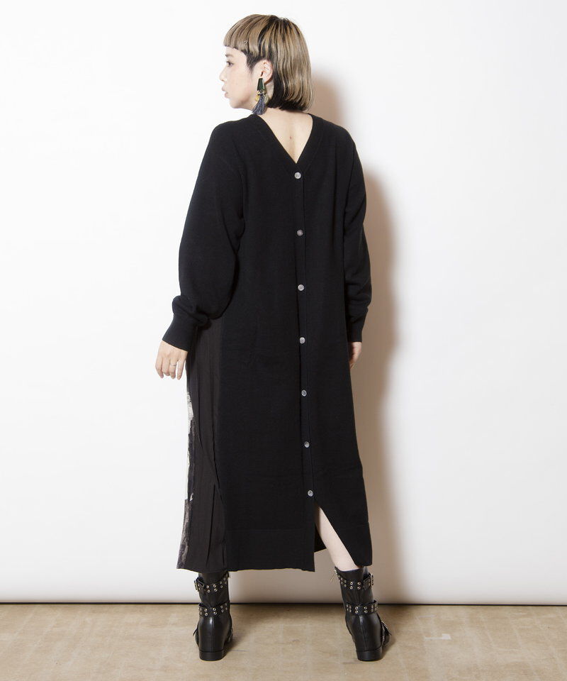  「2WAYバックプリーツニットカーディガン」|ワンピース|