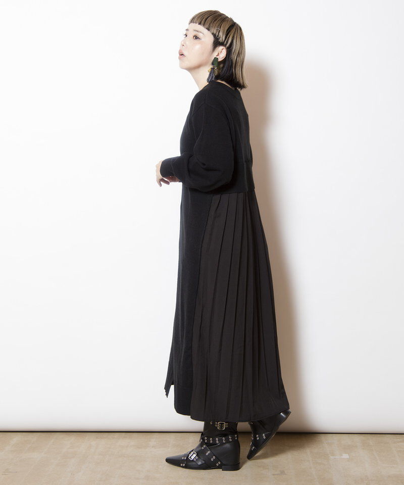  「2WAYバックプリーツニットカーディガン」|ワンピース|