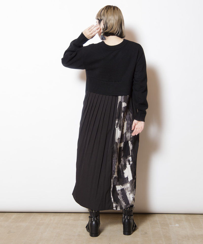  「2WAYバックプリーツニットカーディガン」|ワンピース|