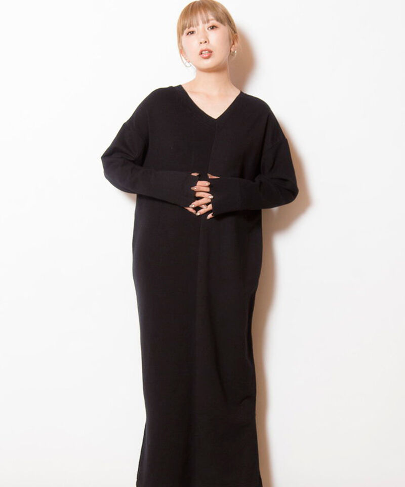  「2WAY切替RIBニットワンピース」|ワンピース|BLACK