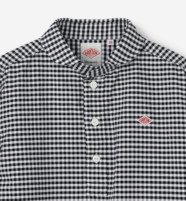 DANTON「DANTON | オックスフォード 丸襟プルオーバーシャツ CHECK WOMEN」|シャツ・ブラウス|