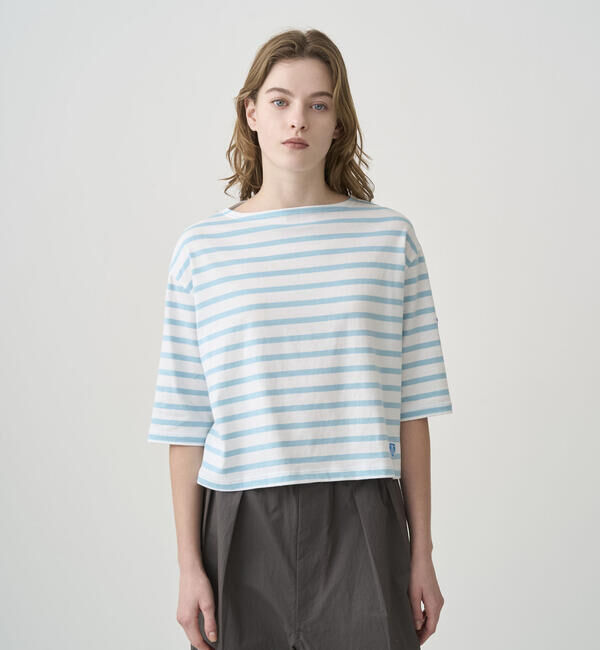 ORCIVAL「ORCIVAL | コットンレジェ ボートネック ボーダーTシャツ WOMEN」|Tシャツ・カットソー|