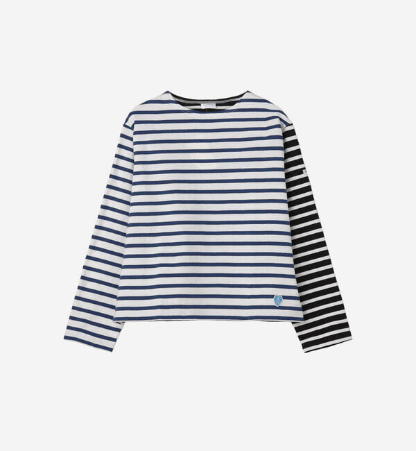 ORCIVAL「ORCIVAL | ハーレクイン コットンロード クルーネックフレンチバスクTシャツ WOMEN」|Tシャツ・カットソー|