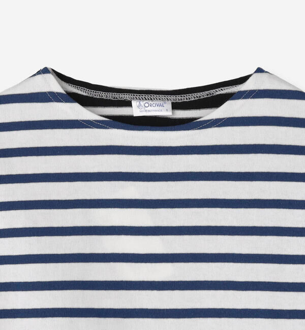ORCIVAL「ORCIVAL | ハーレクイン コットンロード クルーネックフレンチバスクTシャツ WOMEN」|Tシャツ・カットソー|