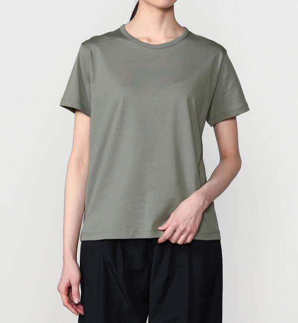 handvaerk「handvaerk | 60/2 CREW NECK T-SHIRT WOMEN」|Tシャツ・カットソー|GREY系1
