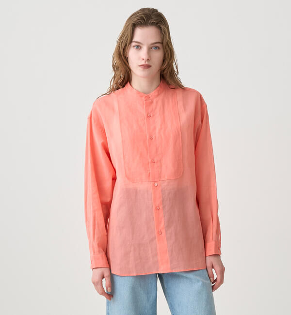 ORCIVAL「ORCIVAL | コットンボイル バンドカラーシャツ WOMEN」|シャツ・ブラウス|PINK系1