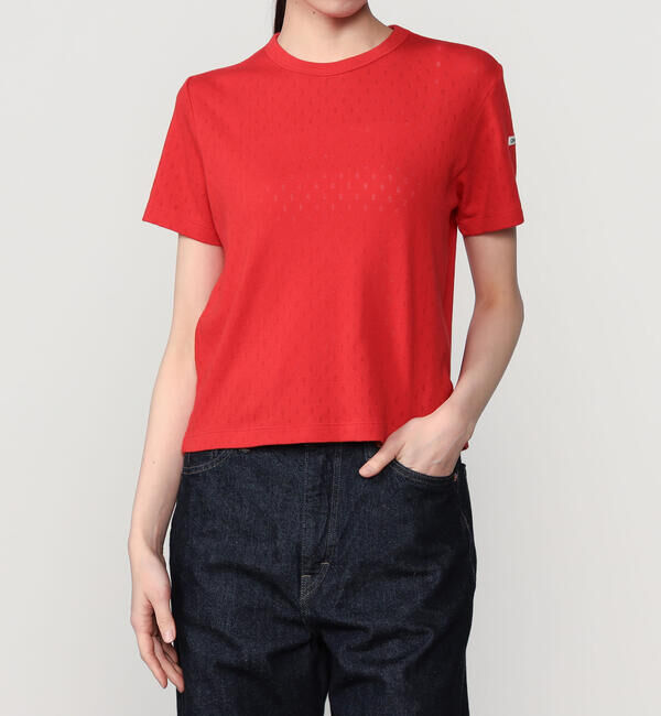 ORCIVAL「ORCIVAL | パターンメッシュ クルーネックTシャツ WOMEN」|Tシャツ・カットソー|RED
