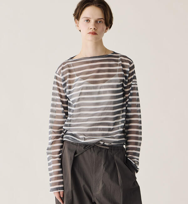 ORCIVAL「ORCIVAL | シースルー ボートネック長袖カットソー WOMEN」|Tシャツ・カットソー|