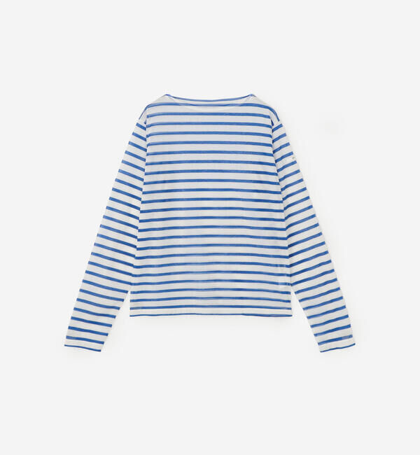 ORCIVAL「ORCIVAL | シースルー ボートネック長袖カットソー WOMEN」|Tシャツ・カットソー|BLUE系1