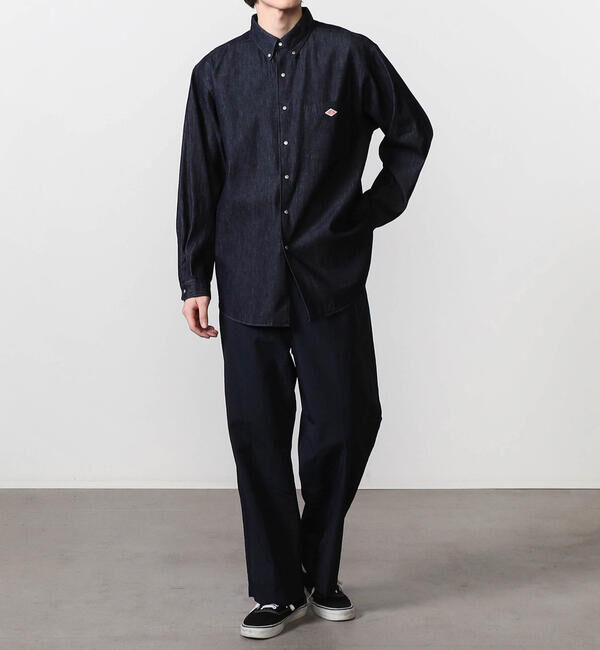 DANTON「DANTON | デニムダンガリー ボタンダウン長袖シャツ MEN」|シャツ・ブラウス|