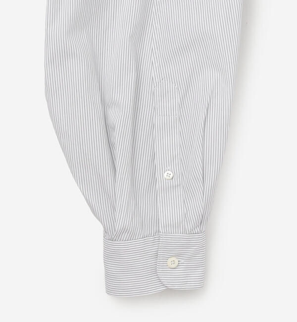 GYMPHLEX「Gymphlex | コットン ストライプ 長袖チュニックシャツ WOMEN」|シャツ・ブラウス|