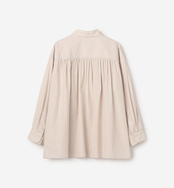 GYMPHLEX「Gymphlex | コットン マルチストライプ 長袖チュニックシャツ WOMEN」|シャツ・ブラウス|