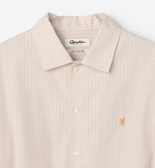 GYMPHLEX「Gymphlex | コットン マルチストライプ 長袖チュニックシャツ WOMEN」|シャツ・ブラウス|