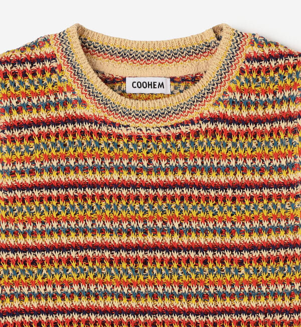  「COOHEM | マルチボーダー ニットベスト WOMEN」|ベスト・ジレ|