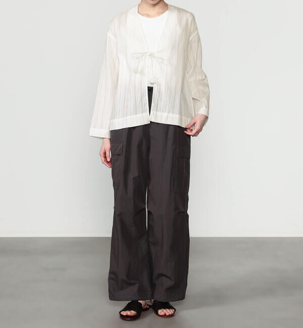  「INDIA INDUSTRY | コットンドビー カーディガンシャツ WOMEN」|シャツ・ブラウス|