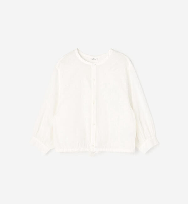 LE GLAZIK「LE GLAZIK | シアーサッカー カラーレスシャツ WOMEN」|シャツ・ブラウス|