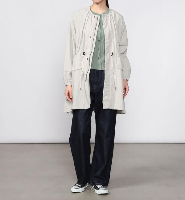 LE GLAZIK「LE GLAZIK | ナイロン ノーカラーコート WOMEN」|トレンチコート|