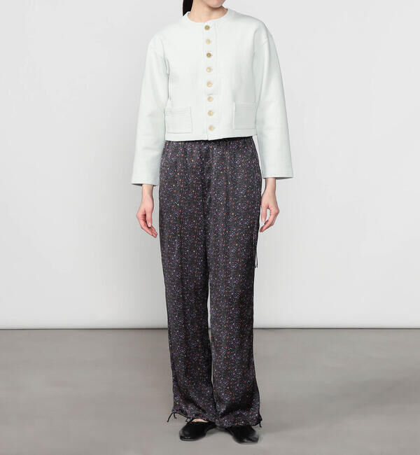  「TICCA | リトルフラワープリント ワイドイージーパンツ WOMEN」|チノ|