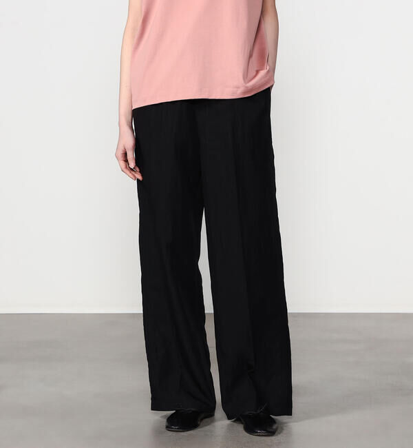  「BRACCAE | テンセルポプリン イージーワイドパンツ WOMEN」|その他|BLACK