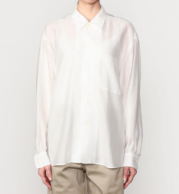  「nicholson & nicholson | シアー ロングスリーブシャツ WOMEN」|シャツ・ブラウス|