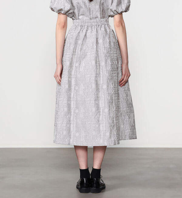  「eunoia | ジャガード タックスカート WOMEN」|スカート|