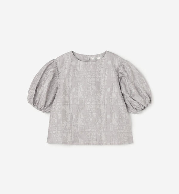  「eunoia | ジャガード パフスリーブブラウス WOMEN」|シャツ・ブラウス|