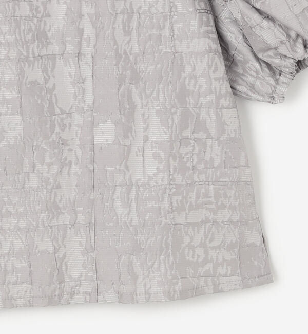  「eunoia | ジャガード パフスリーブブラウス WOMEN」|シャツ・ブラウス|