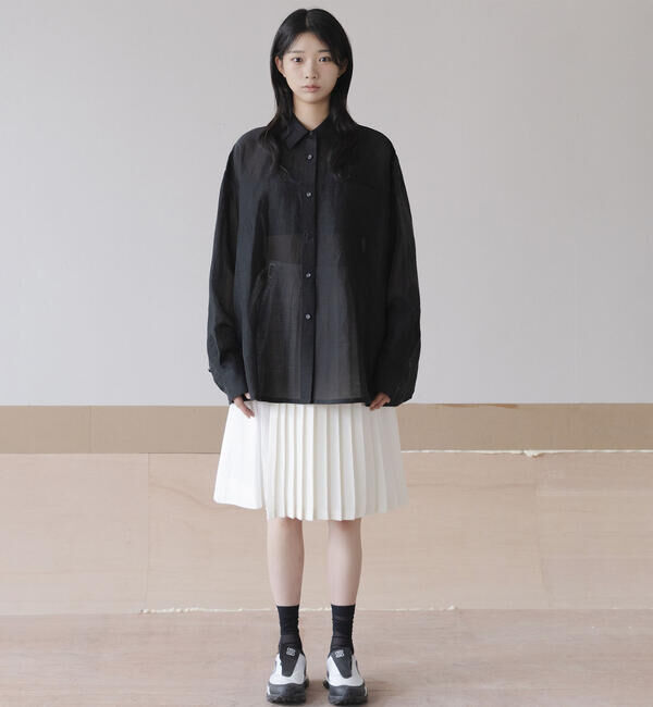  「eunoia | シアー オーバーサイズシャツ WOMEN」|シャツ・ブラウス|
