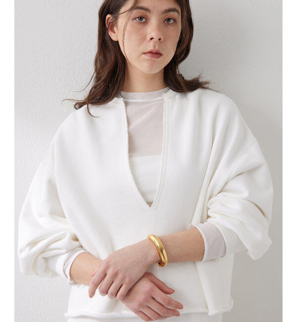  「スウェットVネックプルオーバー２」|Tシャツ・カットソー|オフホワイト
