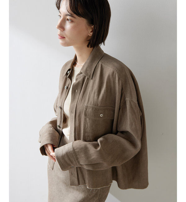  「ツイル顔料染めスクエアシャツ」|シャツ・ブラウス|