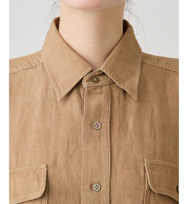  「ツイル顔料染めスクエアシャツ」|シャツ・ブラウス|