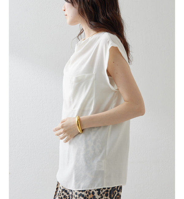  「サテンワッシャーノースリーブブラウス」|シャツ・ブラウス|