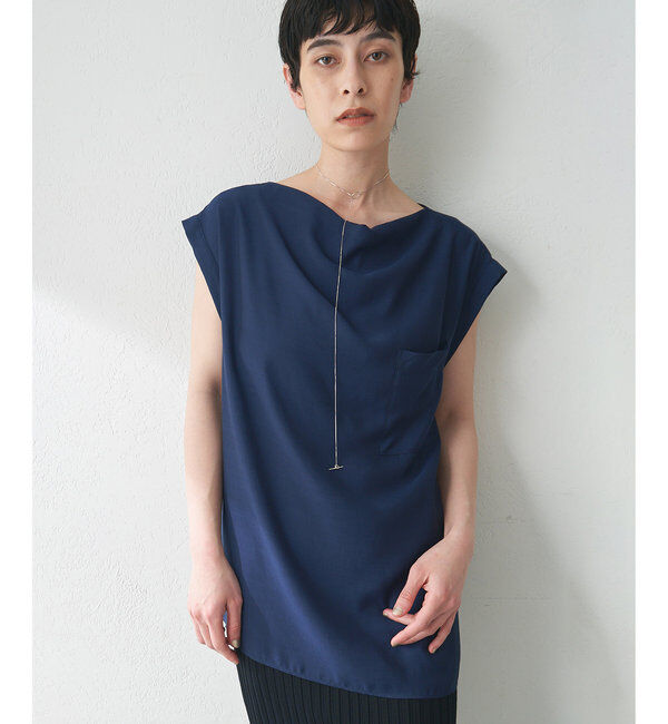  「サテンワッシャーノースリーブブラウス」|シャツ・ブラウス|