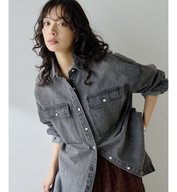  「コットンヘンプデニムオーバーシャツ」|シャツ・ブラウス|