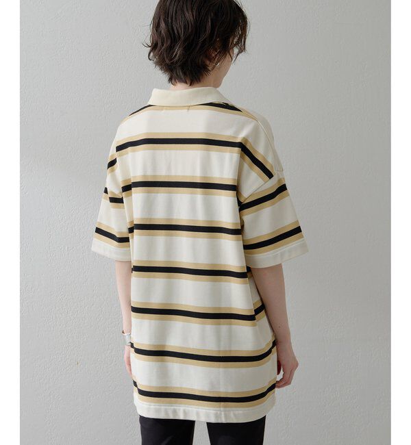 THE PAUSE「【THE PAUSE】ボーダーBIGポロシャツ」|Tシャツ・カットソー|