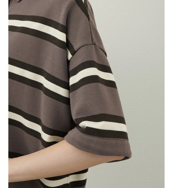 THE PAUSE「【THE PAUSE】ボーダーBIGポロシャツ」|Tシャツ・カットソー|