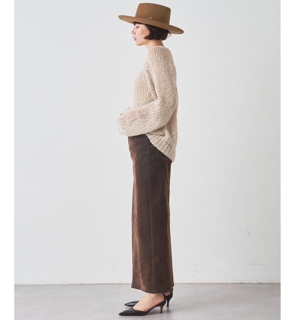  「デニムフロッキースリットスカート」|スカート|