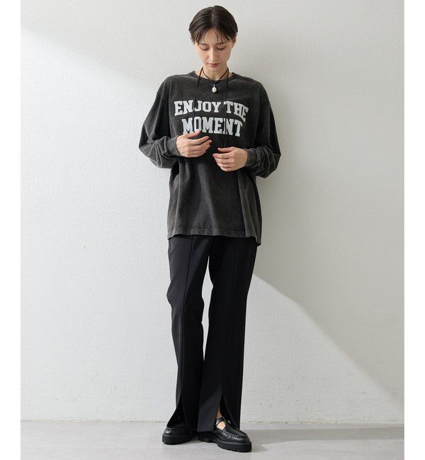  「フロッキープリントロングTシャツ」|Tシャツ・カットソー|