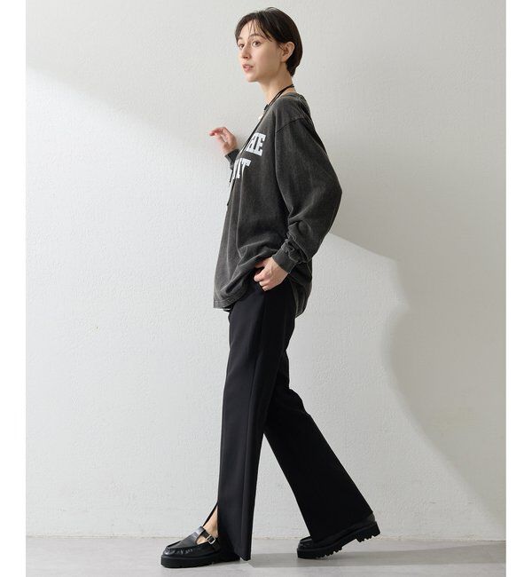  「フロッキープリントロングTシャツ」|Tシャツ・カットソー|