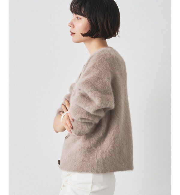  「ファーボタンジャケット」|ニット・セーター|