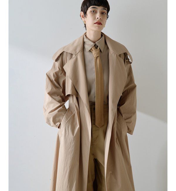  「ロングトレンチコート」|トレンチコート|