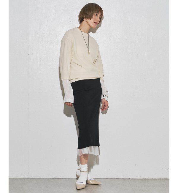 GEMINI「【GEMINI】ニットレイヤードスカート」|スカート|