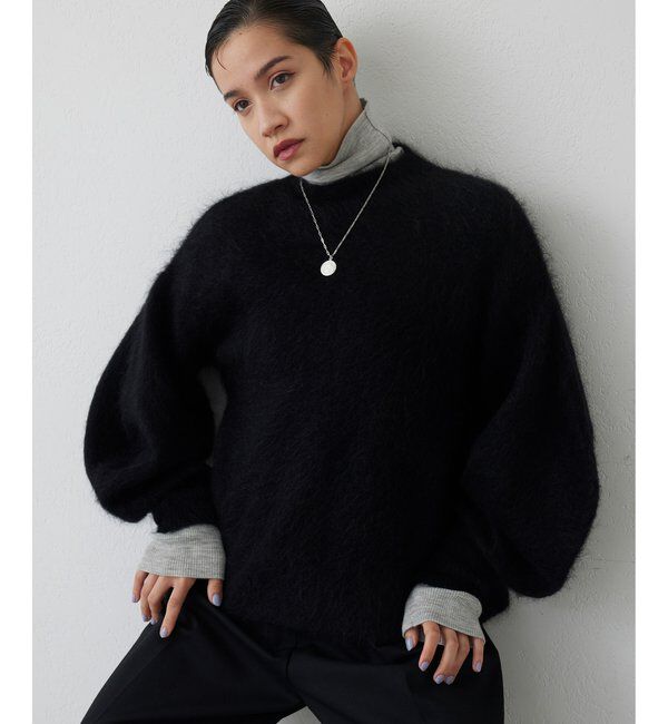 THE PAUSE「【THE PAUSE】バレルスリーブニット」|ニット・セーター|ブラック