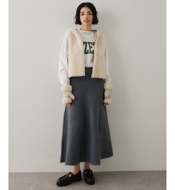  「ニットフレアスカート」|スカート|