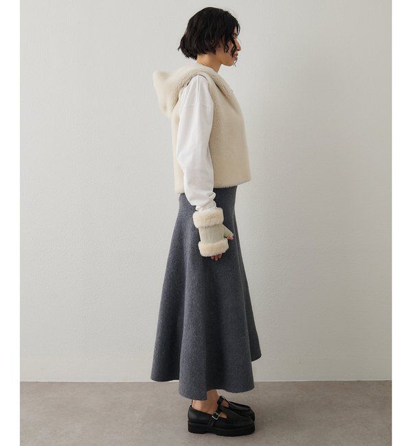 「ニットフレアスカート」|スカート|