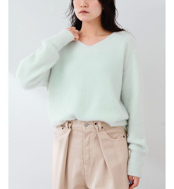  「フォックスウール Vネックプルオーバー」|ニット・セーター|