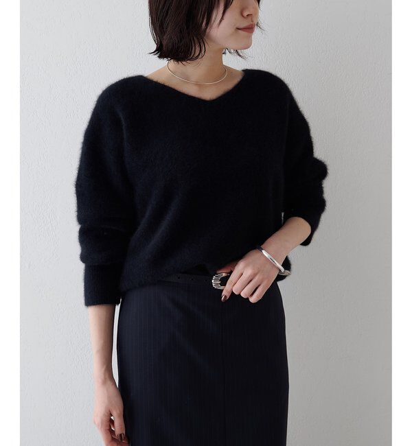  「フォックスウール Vネックプルオーバー」|ニット・セーター|