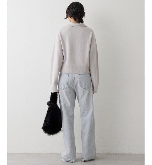  「ウールカシミヤZIPニットプルオーバー」|ニット・セーター|