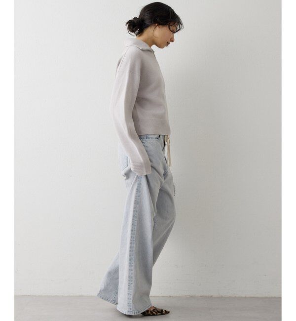  「ウールカシミヤZIPニットプルオーバー」|ニット・セーター|